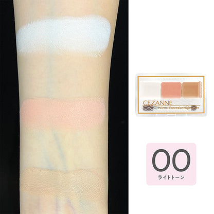 CEZANNE Palette Concealer High Coverage, 00 Light Tone, 4.5g