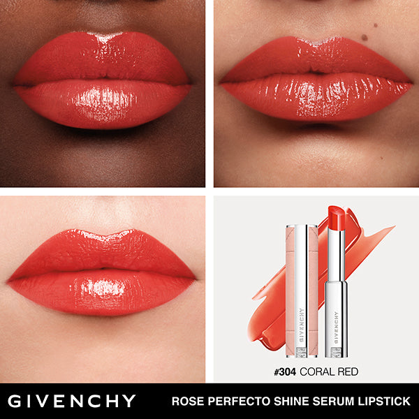 GIVENCHY Rose Perfect Shine Lipstick (No.304 Coral Red)