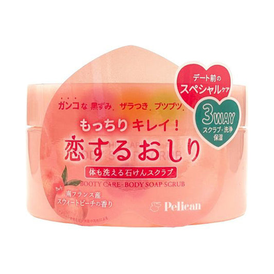 Love Buttocks Soap Scrub, 180g, Sweet Peach Scent from Southern France