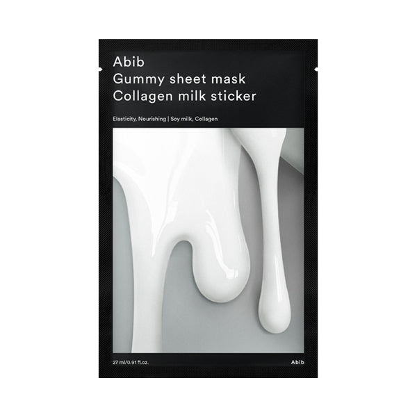 Abib Gummy Sheet Mask Collagen Milk Sticker, 27ml x 3
