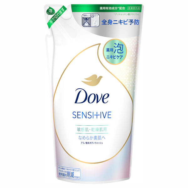Dove Medicated Acne Care Foaming Body Wash Smooth Skin Refill, 430g