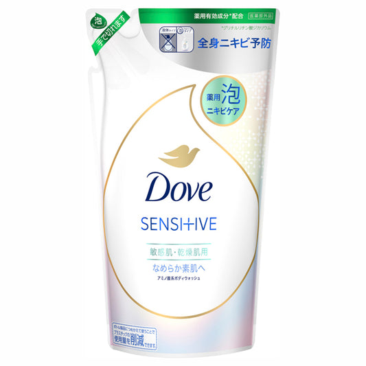 Dove Medicated Acne Care Foaming Body Wash Smooth Skin Refill, 430g