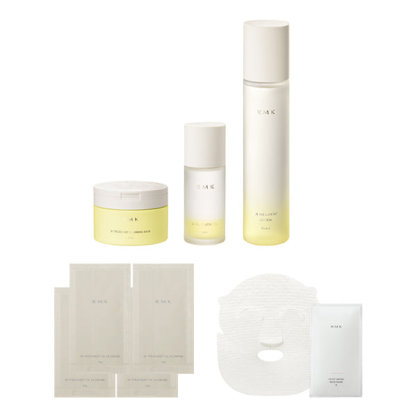 W Treatment Oil Series Perfect Set, 100g, 50ml, 160ml, 4 packets, 1 sheet (28ml)