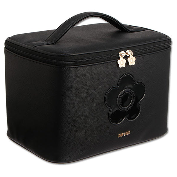 Mary Quant Saffiano Daisy Patch Vanity XL (Black)
