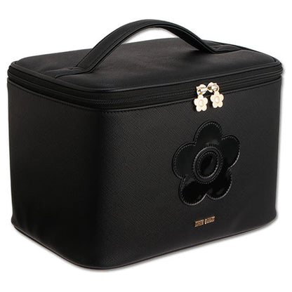 Mary Quant Saffiano Daisy Patch Vanity XL (Black)