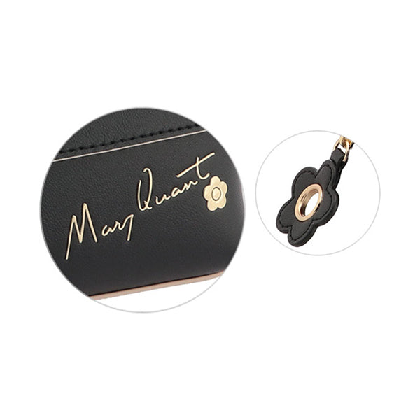 Mary Quant Flipside Daisy Square Tissue Case, Black, H11 x W15.5 x D4cm