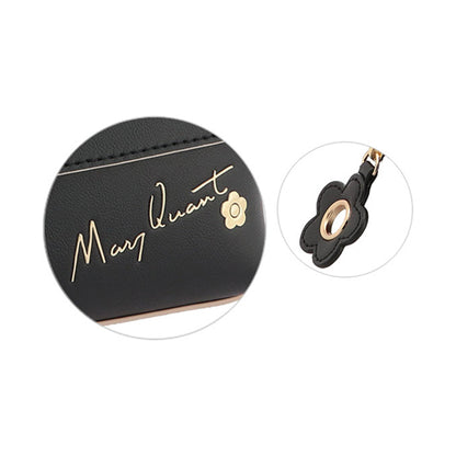 Mary Quant Flipside Daisy Square Tissue Case, Black, H11 x W15.5 x D4cm