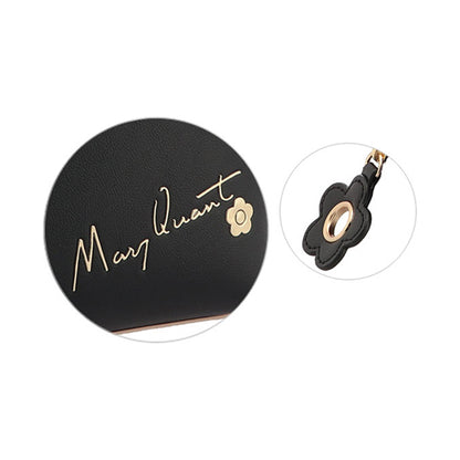 Mary Quant Flipside Daisy Round Pouch L, Black, H13.5 x W18.5 x D6cm