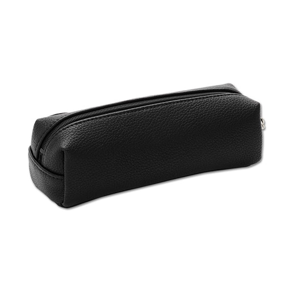 Mary Quant Shrink Daisy Patch Square Pen Case, Black, H5 x W18.5 x D6cm