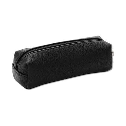 Mary Quant Shrink Daisy Patch Square Pen Case, Black, H5 x W18.5 x D6cm