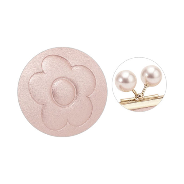 Mary Quant Emboss Daisy Pearl Gamaguchi Pen Case (Pearl Pink)
