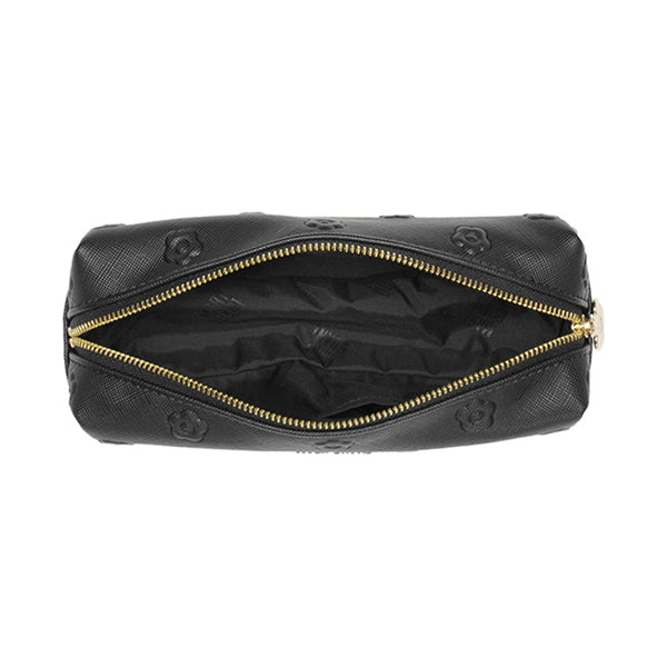 Mary Quant Simple Emboss Daisy Square Pen Case (Black)