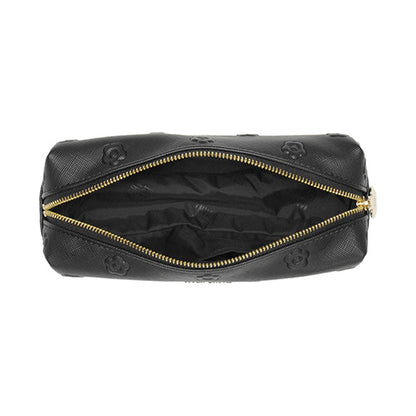 Mary Quant Simple Emboss Daisy Square Pen Case (Black)