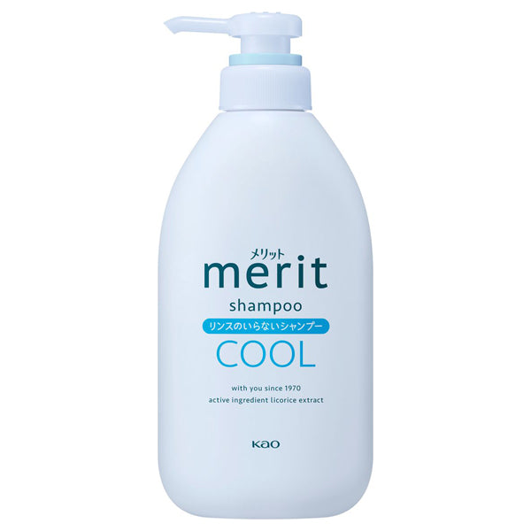merit No-rinse shampoo cool type, pump, 450ml, refreshing mint scent
