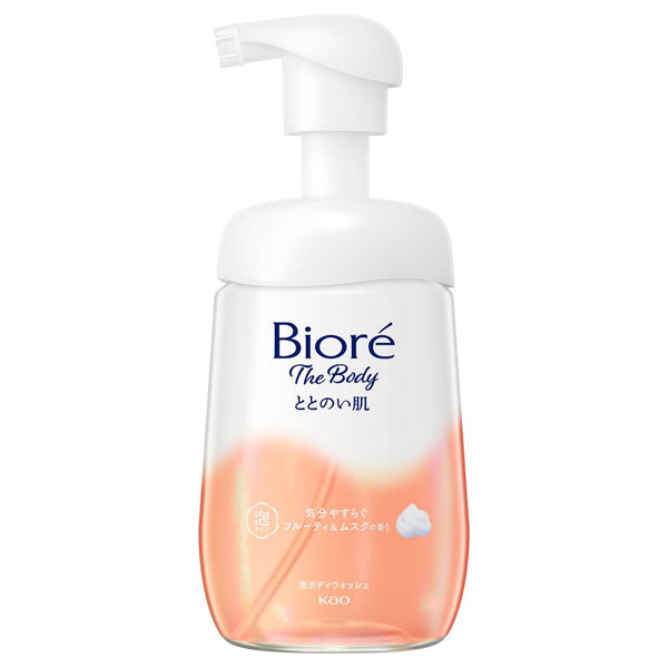 Biore The Body Totonoihada Foam type, Pump, 480ml, Relaxing fruity and musk scent