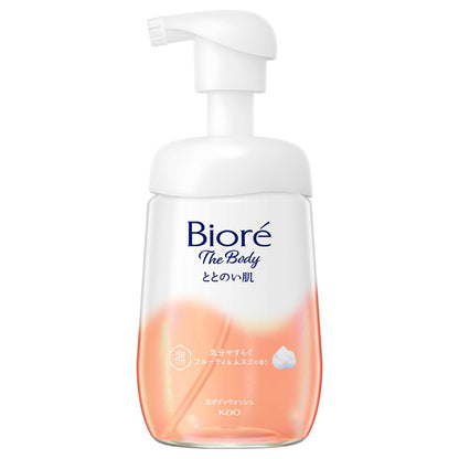 Biore The Body Totonoihada Foam type, Pump, 480ml, Relaxing fruity and musk scent
