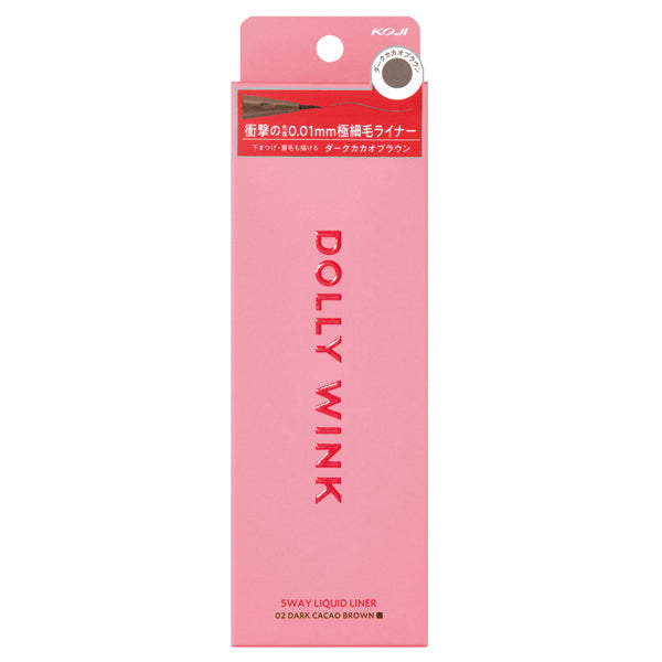 Dolly Wink 5WAY Liquid Liner, 02 Dark Cocoa Brown, 0.63ml