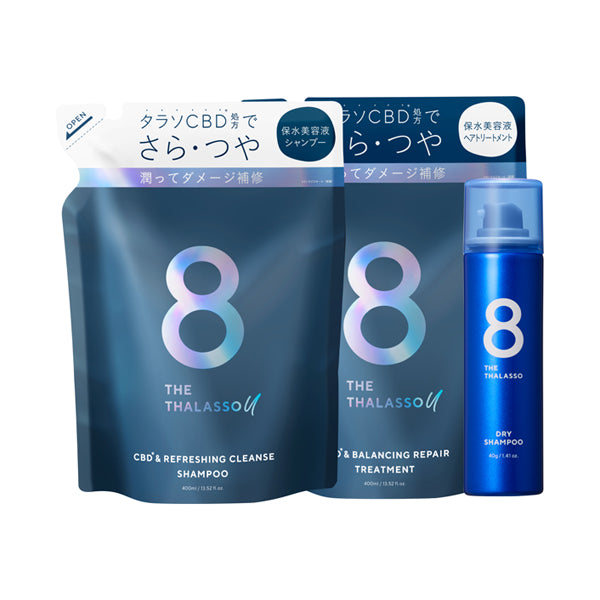 Eight the Thalasso You Shampoo & Treatment Set with Mini Dry Shampoo, 400ml, 400ml, 40g