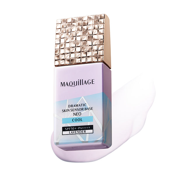 MAQuillAGE Dramatic Skin Sensor Base NEO Cool, SPF50+ PA++++, Lavender, 25ml, Subtle Citrus Floral Scent