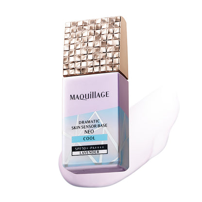 MAQuillAGE Dramatic Skin Sensor Base NEO Cool, SPF50+ PA++++, Lavender, 25ml, Subtle Citrus Floral Scent