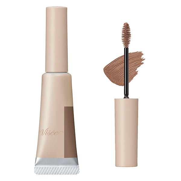 VISEE Fluff Design Eyebrow Color, BR-3 Ash Brown, 7g, Fragrance-free