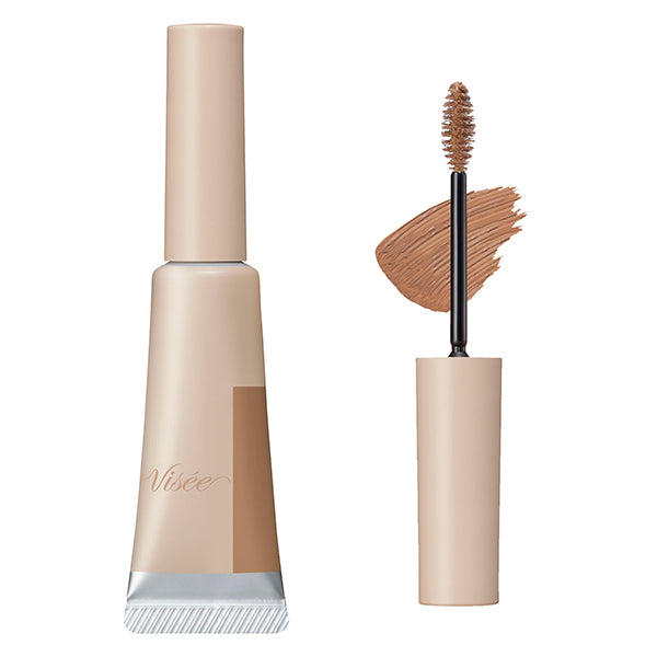 VISEE Fluff Design Eyebrow Color, BR-2 Natural Brown, 7g, Fragrance-free