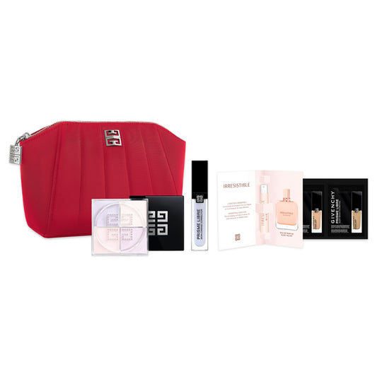 Prism Libre Base Makeup Kit with Pouch (No. 00 + Blue), No. 00 Opalcent Tulle, Blue, 2.5g x 4, 11ml, 1ml x 4, 1ml, 1 unit