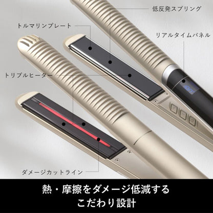 Ya-Man Tokyo Japan Smooth Iron Photo Ion Plus (Gold)