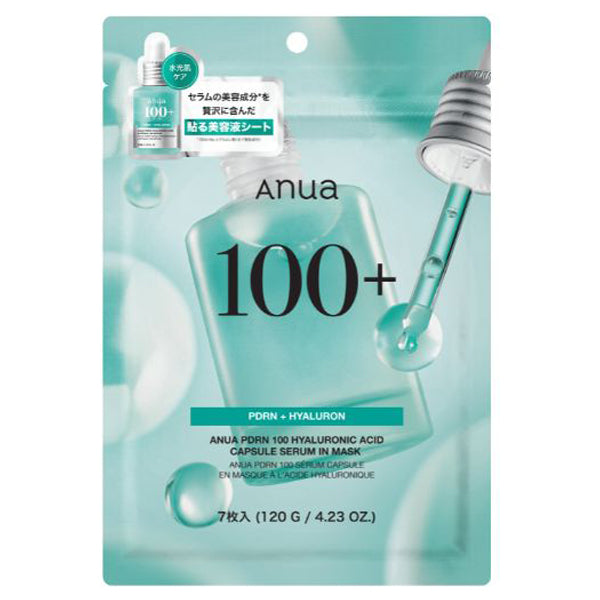 Anua PDRN100 Hyaluronic Acid Serum Mask, 7 sheets