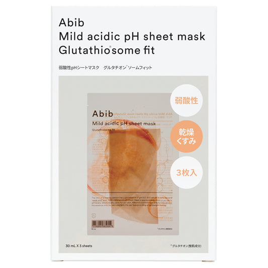 Abib Mild Acidic pH Sheet Mask Glutathiosome Fit, 30ml x 3