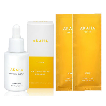 Medicated Whitening C Serum & Rich Carbonated Face Mask 2-pack set, 30ml,  10g x 2 packs