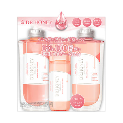 DR.HONEY White Bee Balance Repair Triple Set, 340ml + 340g + 150g