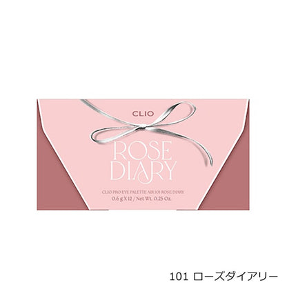 CLIO Pro Eye Palette Air, 101 Rose Diary, 0.6g x 12
