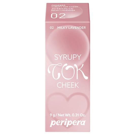 PERIPERA Syruppy Tok Cheek, 02 Grape Milk Recipe, 9g