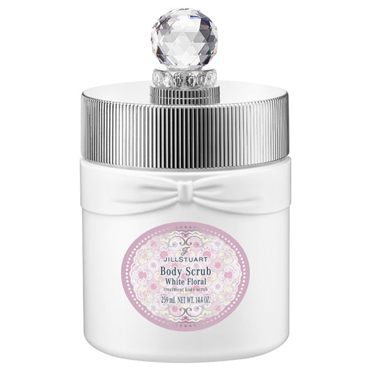 JILL STUART White Floral Body Scrub, 410g, White Floral Scent