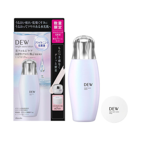 DEW Bright Aura Lotion Special Set (Lotion + TanTan Mini), 170ml, 8g (Crystal Green Floral)
