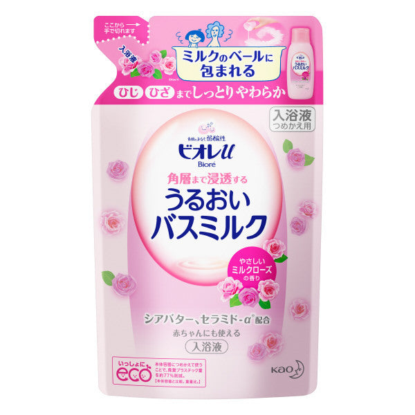 Biore u Family Smooth Bath Milk Refill, 480ml (Milk Rose Scent)