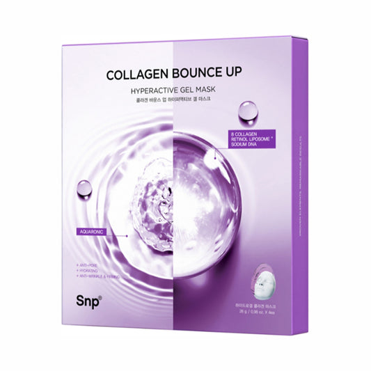 SNP Collagen Bounce Up Hyperactive Gel Mask, 4 Sheets