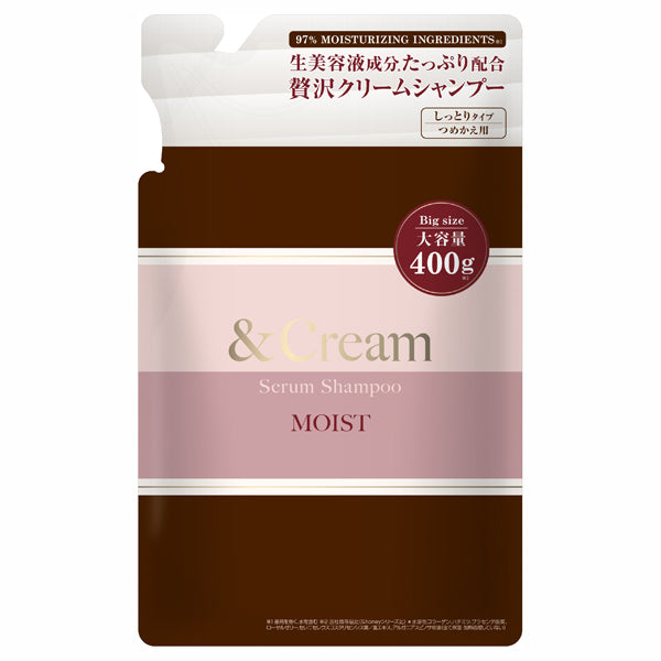 &Cream Serum Shampoo Moist Refill, 400g
