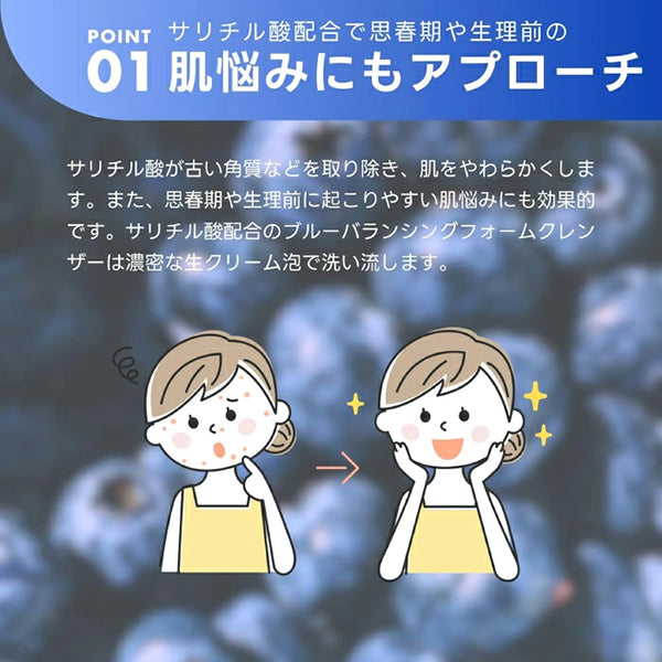 BLUE BALANCING FOAM CLEANSER, 150ml, Natural citrus scent