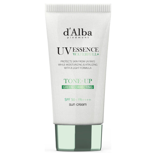 d'Alba Waterful Tone Up Sun Cream, SPF50+ PA++++, Green, 50ml, Smooth on the surface, moist inside