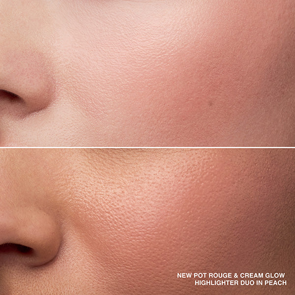 Cream Glow Highlighter & Pot Rouge Duo, Peach Glow Duo, 8g