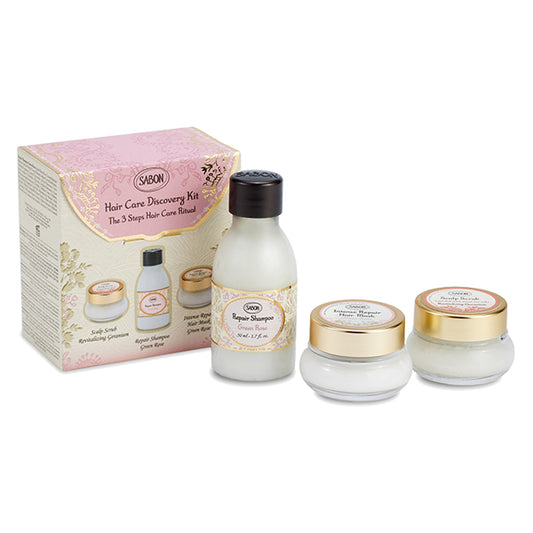 SABON Hair Care Discovery Gift Green Rose, 20g, 50ml, 15ml