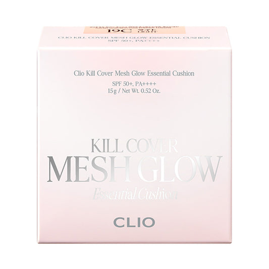 CLIO Kill Cover Mesh Glow Essential Cushion, SPF50+ PA++++, #19C Light, 15g