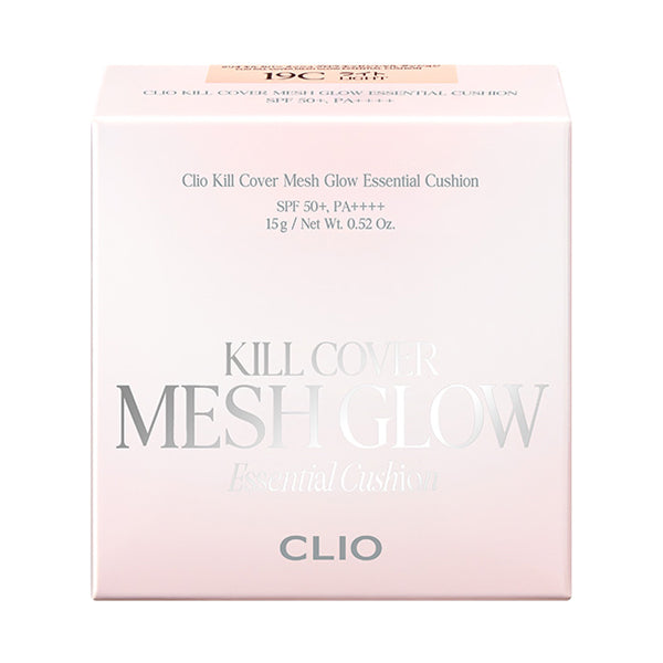 CLIO Kill Cover Mesh Glow Essential Cushion, SPF50+ PA++++, #19C Light, 15g