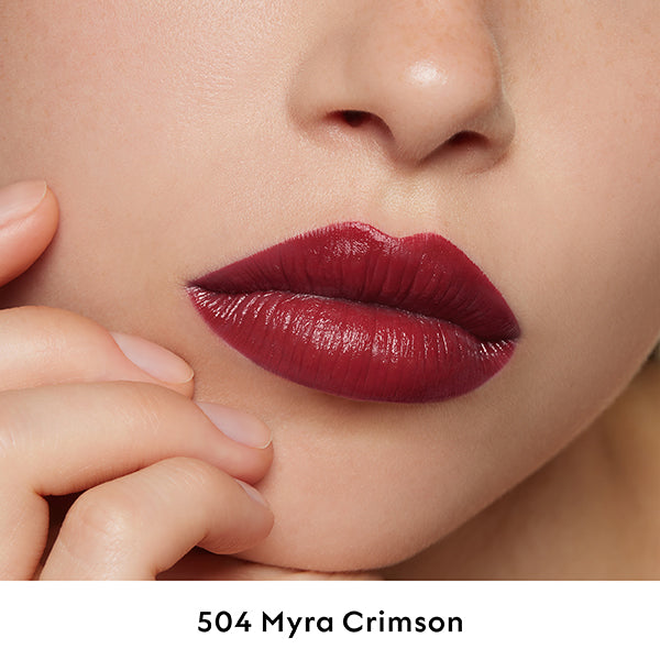 Gucci Rouge à Lèvres Satin, 504 Myla Crimson, 3.5g, Satin-like smooth finish