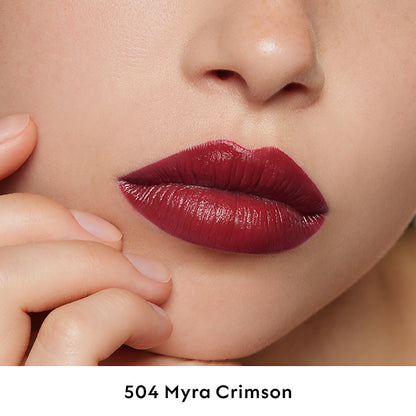 Gucci Rouge à Lèvres Satin, 504 Myla Crimson, 3.5g, Satin-like smooth finish