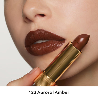 Gucci Rouge à Lèvres Satin, 123 Auroral Amber, 3.5g, Satin-like smooth finish