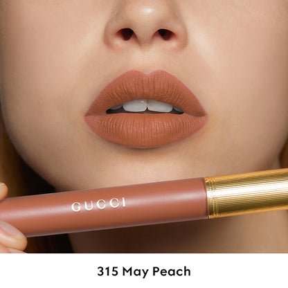 Gucci Rouge à Lèvres Liquid Matte, 315 May Peach, 6.5ml, Soft matte finish and transfer-resistant