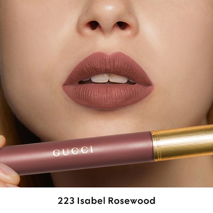 Gucci Rouge à Lèvres Liquid Matte, 223 Isabel Rosewood, 6.5ml, Soft matte finish and transfer-resistant